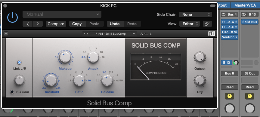 kick drum compression settings