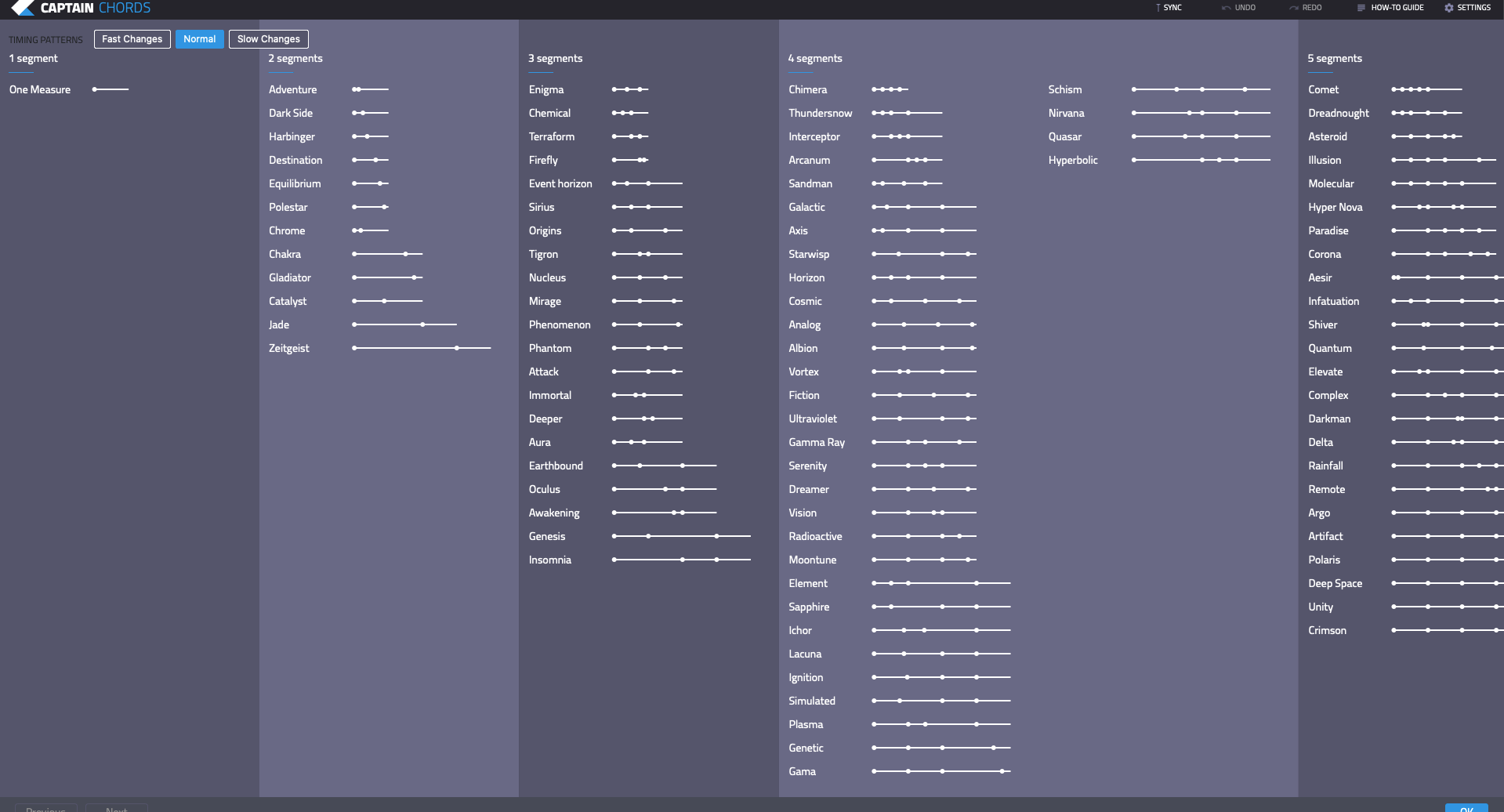 CP5 Timings Menu