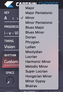 CP5 Key and scale