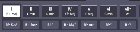 b flat major scale triads