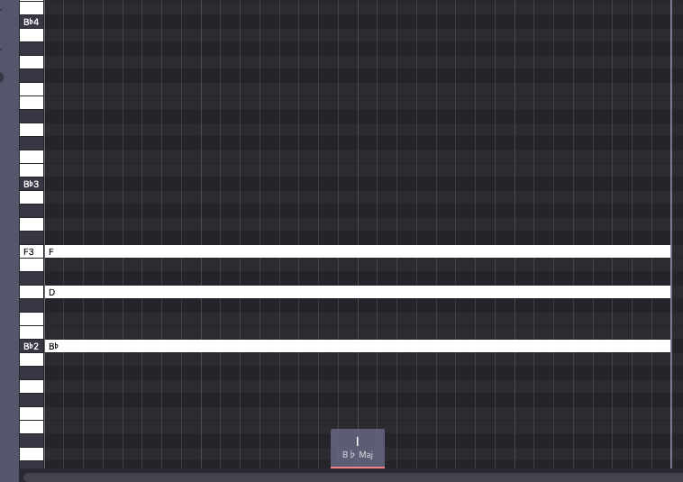 b flat major triad