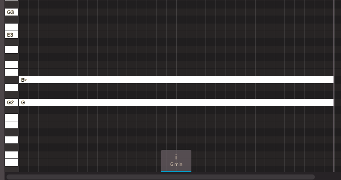 2 semitones down from d flat major