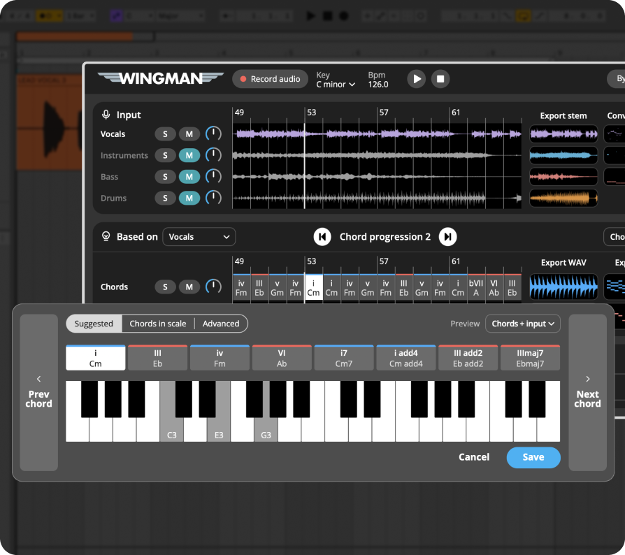 Edit Chords in Wingman