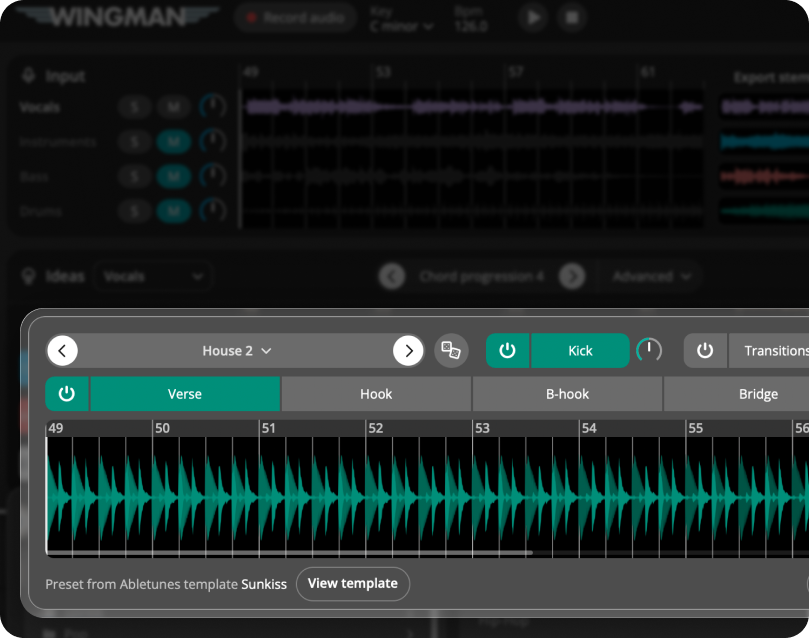 Wingman drums channel