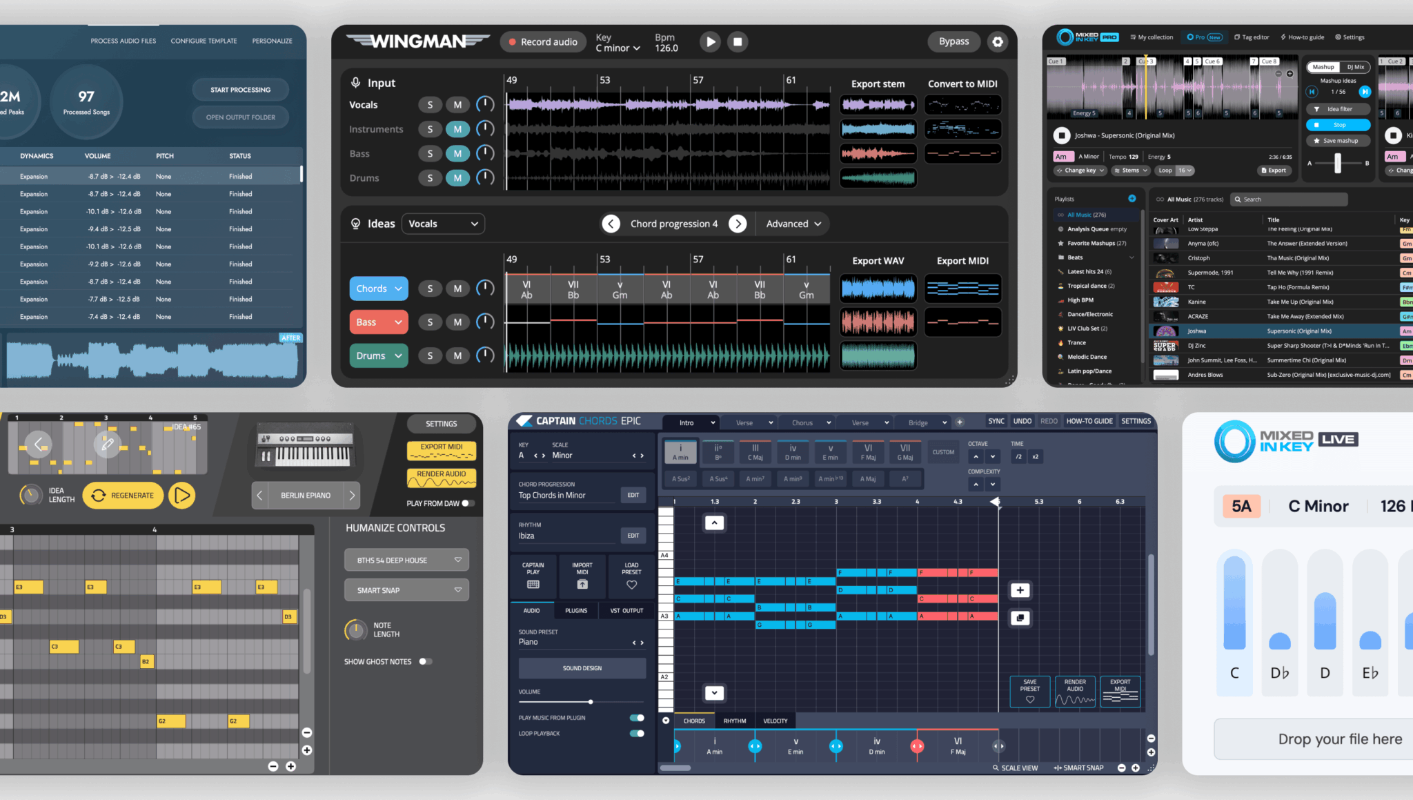 Mixed In Key product screenshots included in the media kit