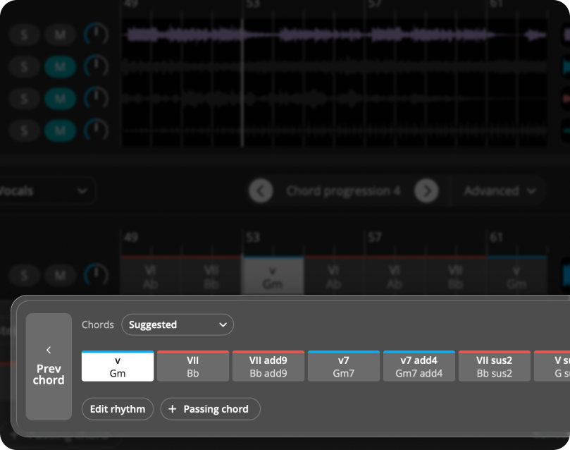 Advanced chord editing in Wingman